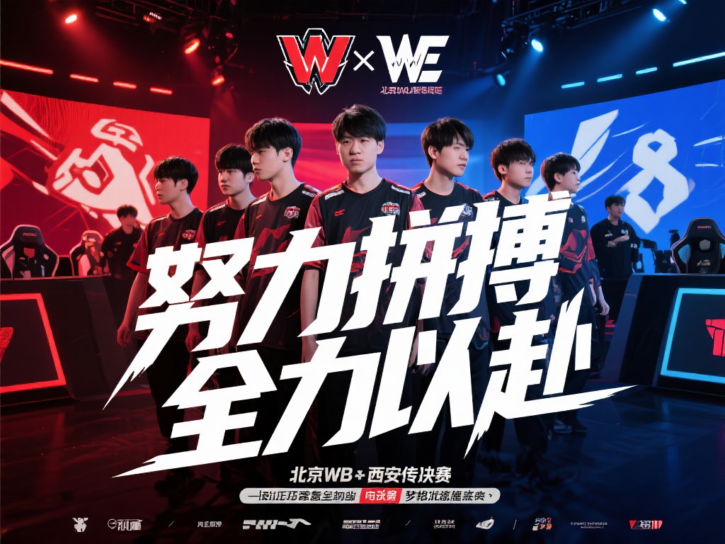 北京WB vs 西安WE赛前海报：拼搏激情点燃赛场之火