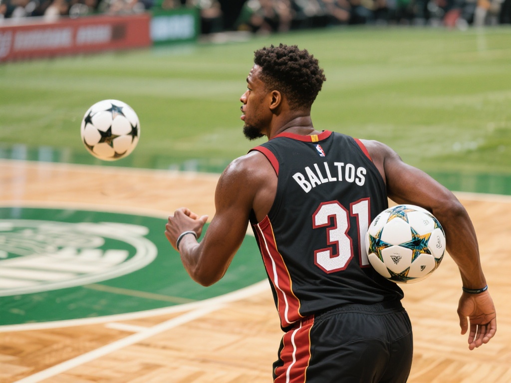 足篮双修新境界：桑托斯背部停球，巴特勒神配合夺目