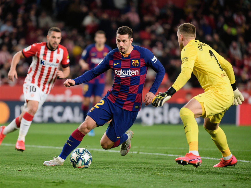 莱万梅开二度助巴萨大胜赫罗纳精彩表现